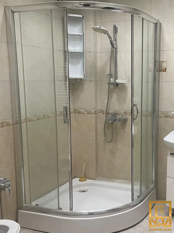 کابین دوش جلوگرد فریم دار زیر دوشی سایز 90